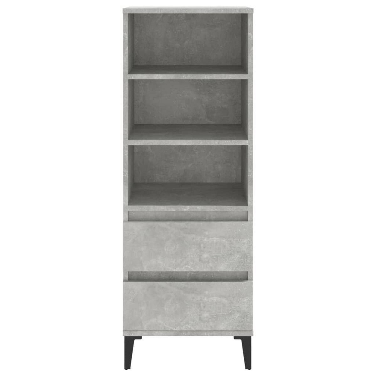 VIDAXL Buffet haut Gris beton 40x36x110 cm Bois d'ingenierie