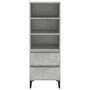 Voir la diapositive 3 : VIDAXL Buffet haut Gris beton 40x36x110 cm Bois d'ingenierie