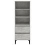 Voir la diapositive 3 : VIDAXL Buffet haut Gris beton 40x36x110 cm Bois d'ingenierie
