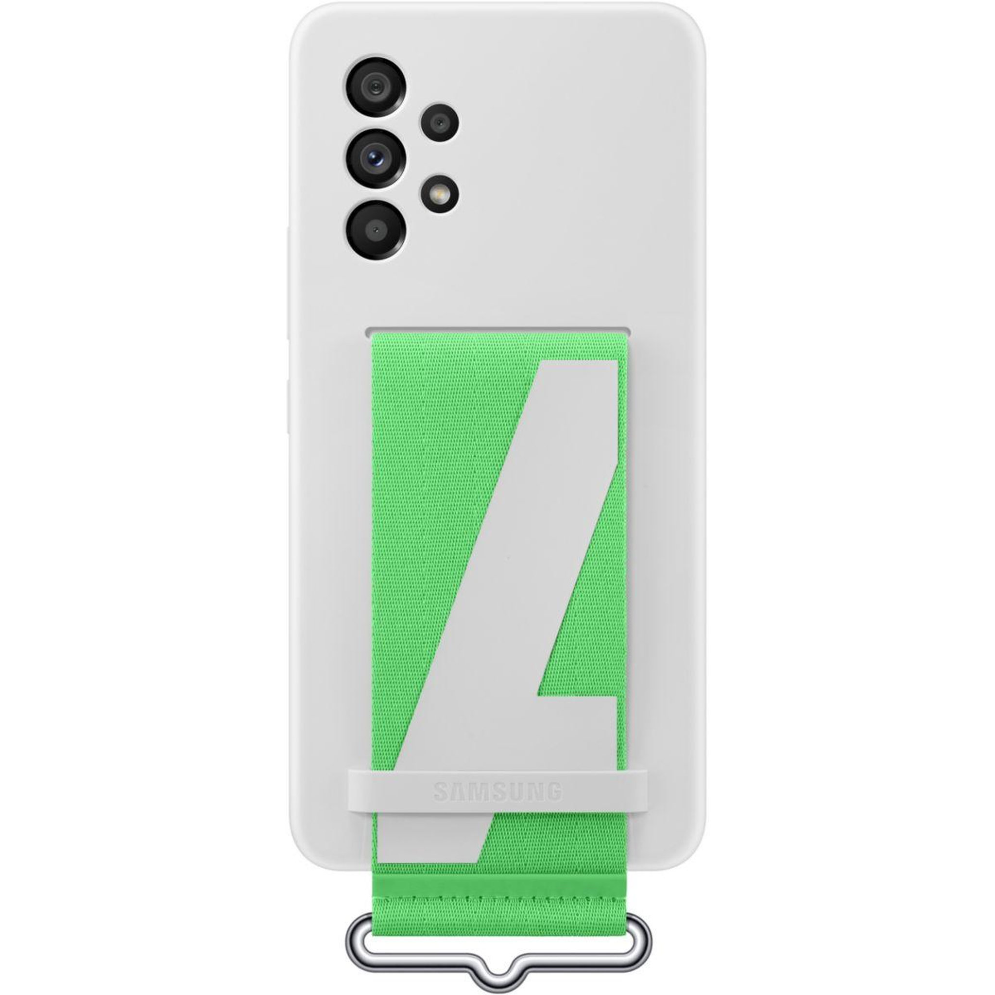 Samsung Coque A53 Silicone avec Laniere blanc