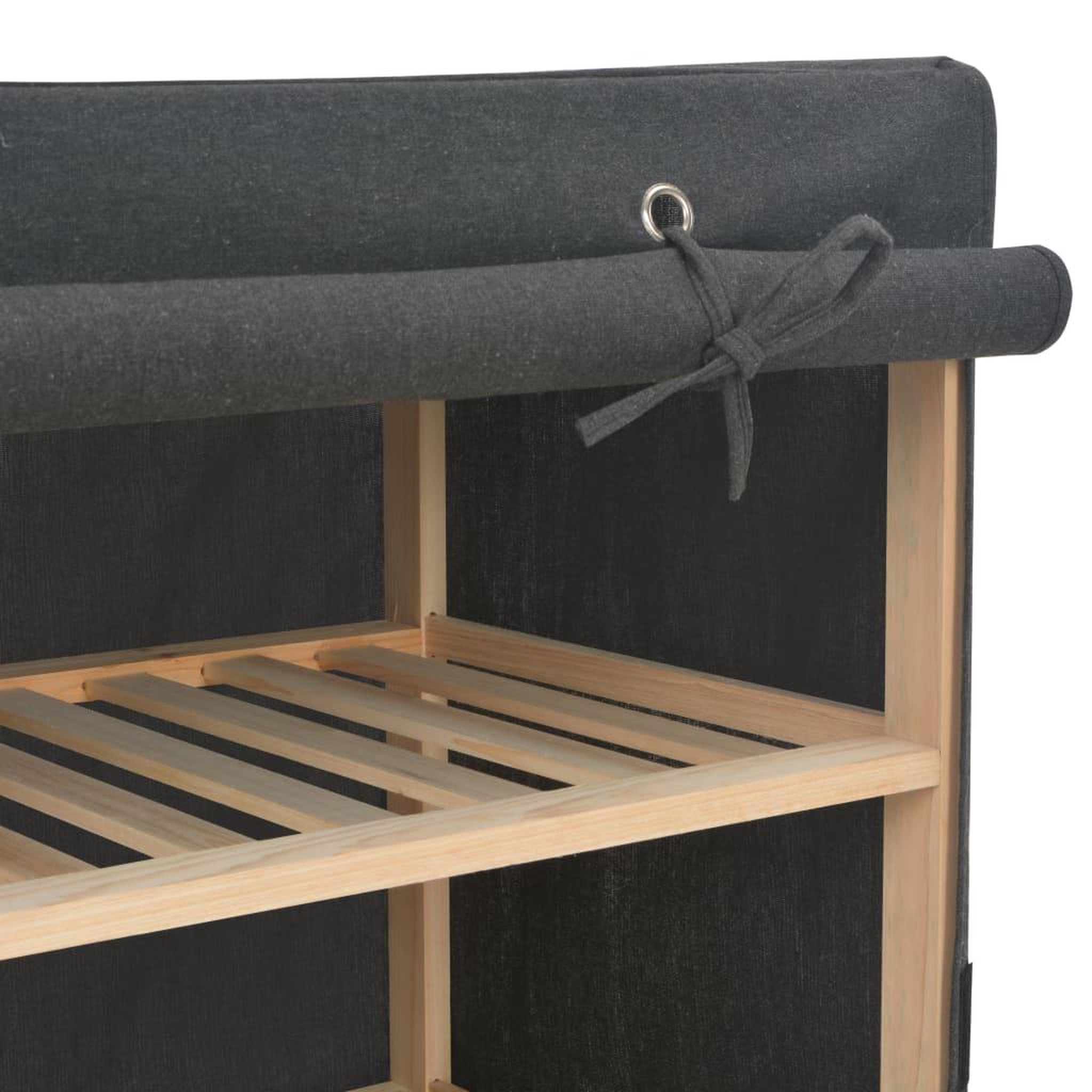 Voir la diapositive 5 : VIDAXL Armoire a chaussures avec housse Gris 79x40x80 cm  Tissu