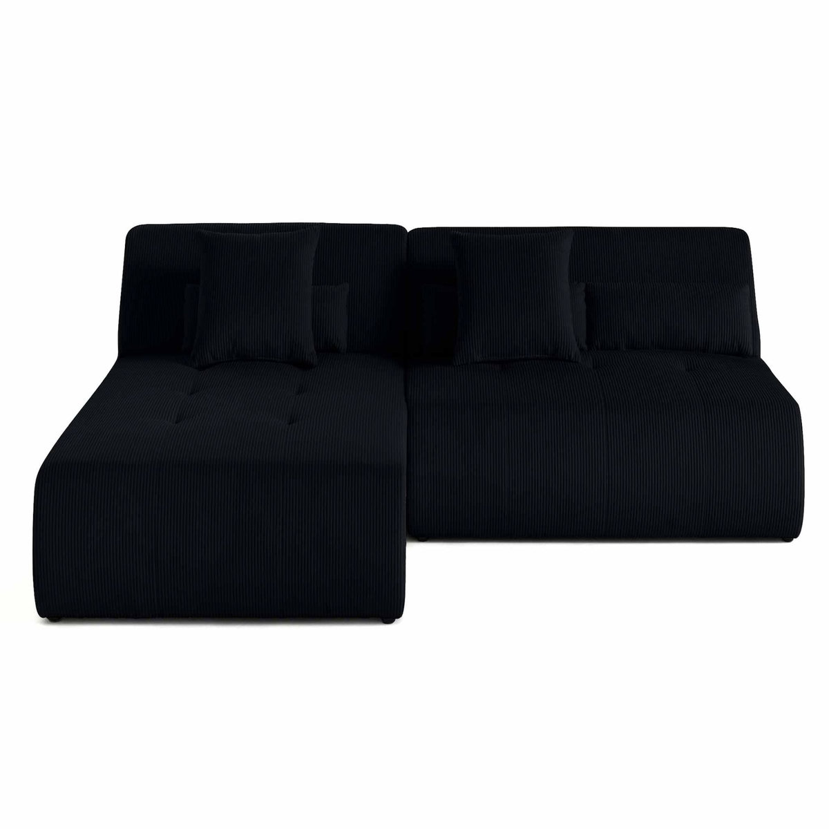 LISA DESIGN Onyx - canapé modulable d'angle réversible 4 places - en velours côtelé