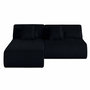 Voir la diapositive 1 : LISA DESIGN Onyx - canapé modulable d'angle réversible 4 places - en velours côtelé