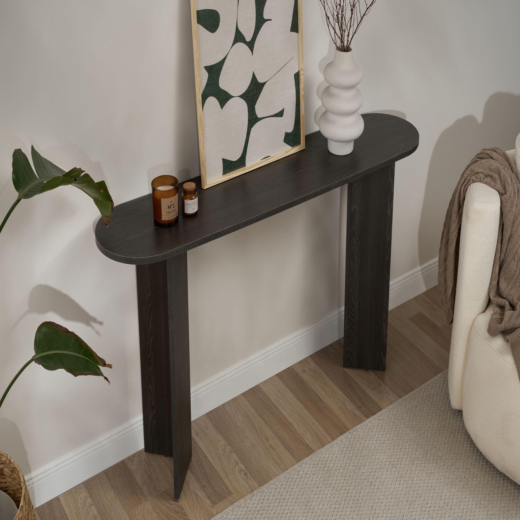 Voir la diapositive 4 : Habitat et Jardin Console en bois  sira  - 150 x 35 x 75 cm - lumière noire