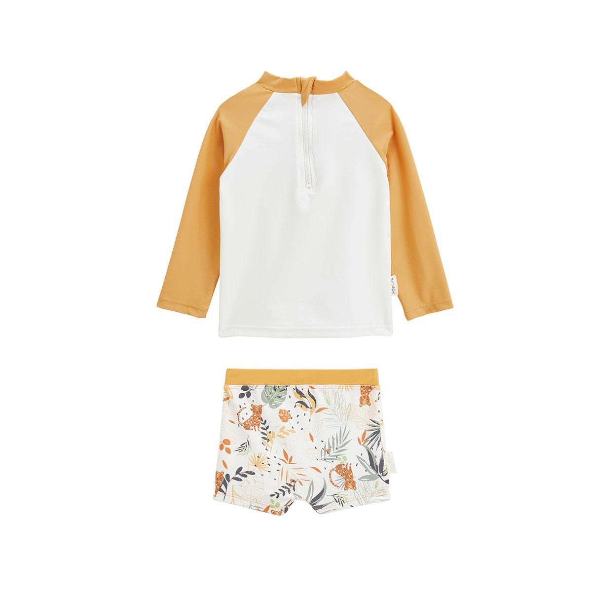 Petit Béguin Maillot de bain bébé 2 pièces t-shirt de protection UV & boxer Wakae