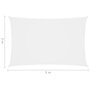 VIDAXL Voile de parasol tissu oxford rectangulaire 2x5 m blanc