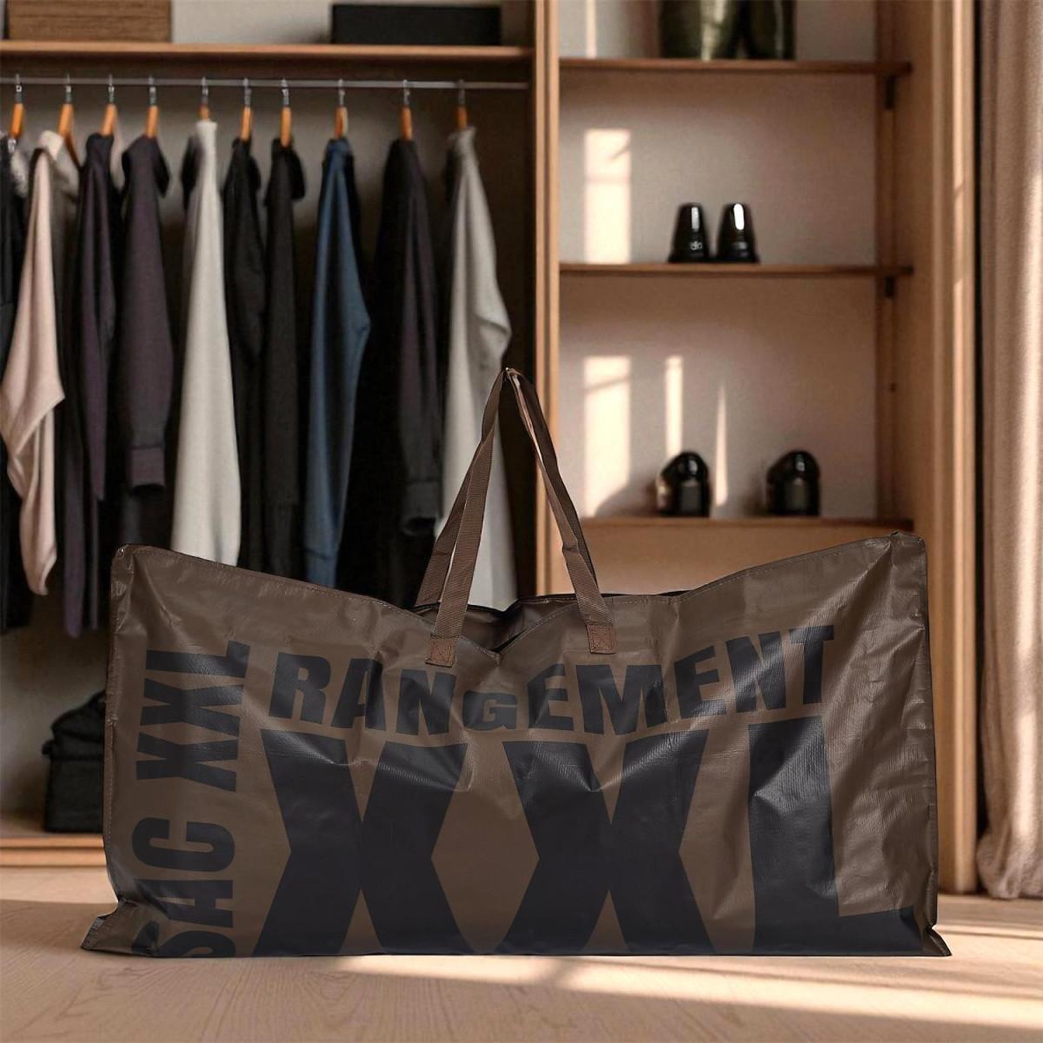 Voir la diapositive 5 : Je cherche une idee Sac multi-usage xxl  rangement  75l taupe