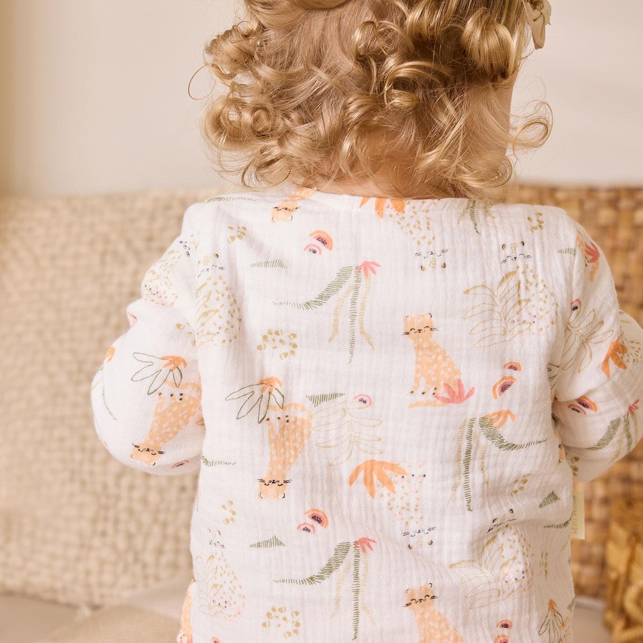 Voir la diapositive 5 : Petit Béguin Gilet bébé en gaze de coton Sierra