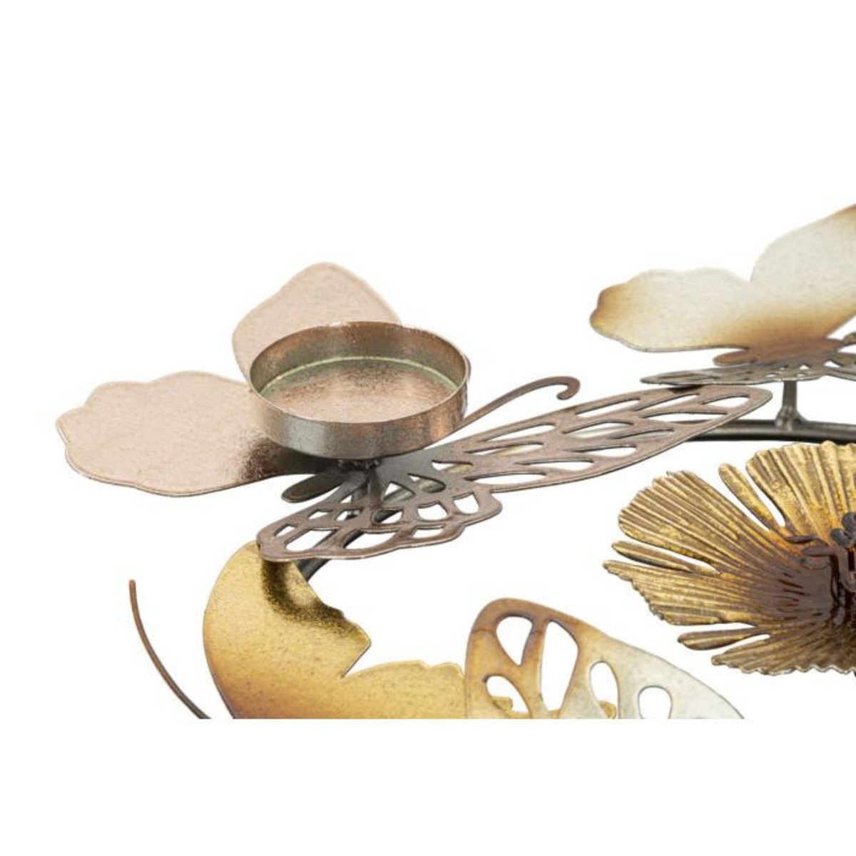 Paris Prix Bougeoir Design en Métal  Papillons  39cm Multicolore