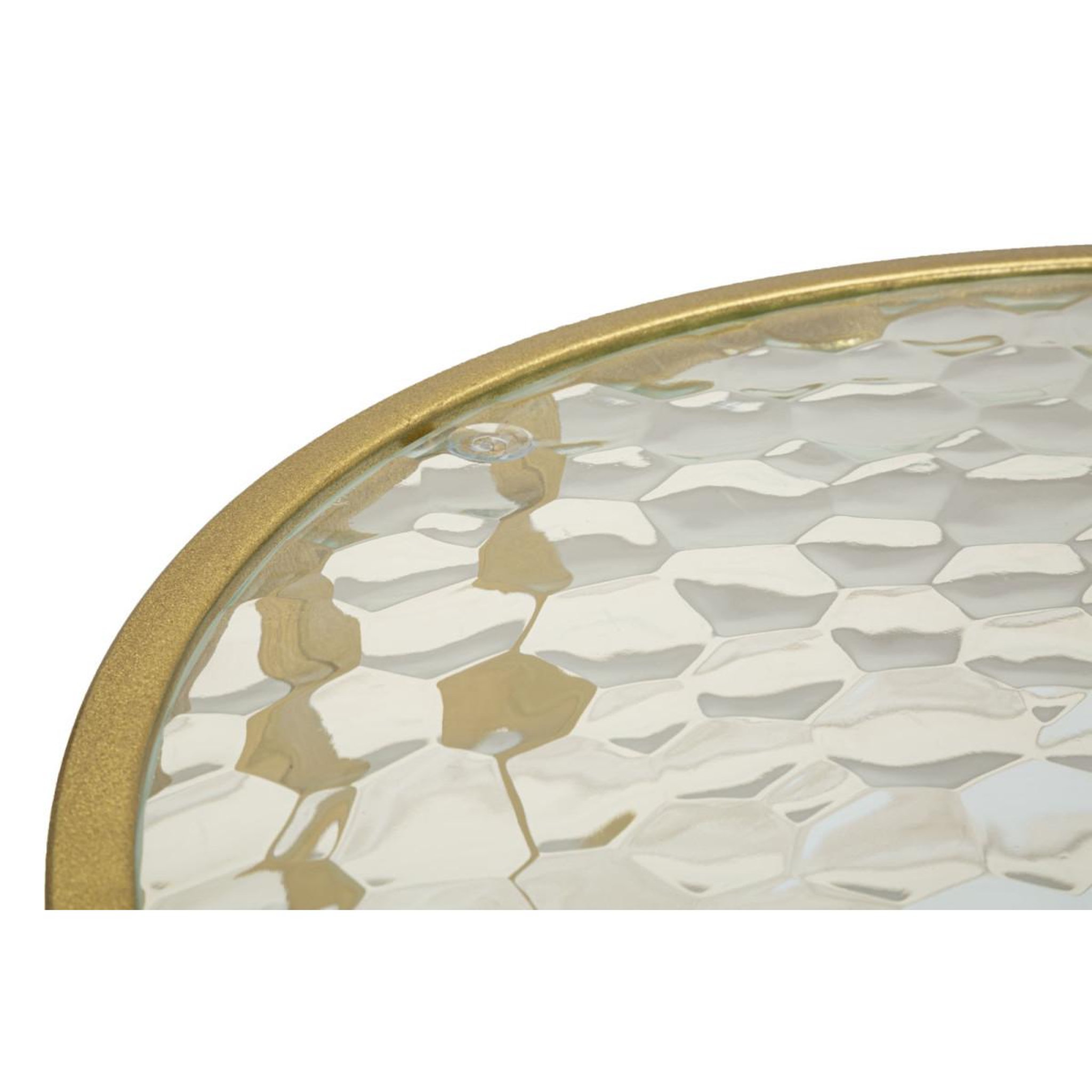 Voir la diapositive 5 : Paris Prix Table basse ovale  antalia  90cm transparent & or
