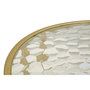 Voir la diapositive 5 : Paris Prix Table Basse Ovale  Antalia  90cm Transparent & Or