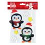 Voir la diapositive 1 : GLOBAL GIFT Stickers gel Noël pour fenêtre - Duo de Pingouins