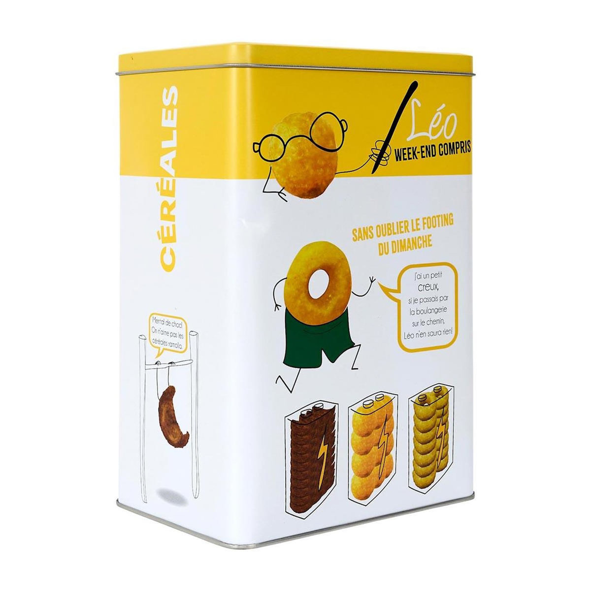 Paris Prix Boîte à Céréales en Métal  Ludique  23cm Jaune