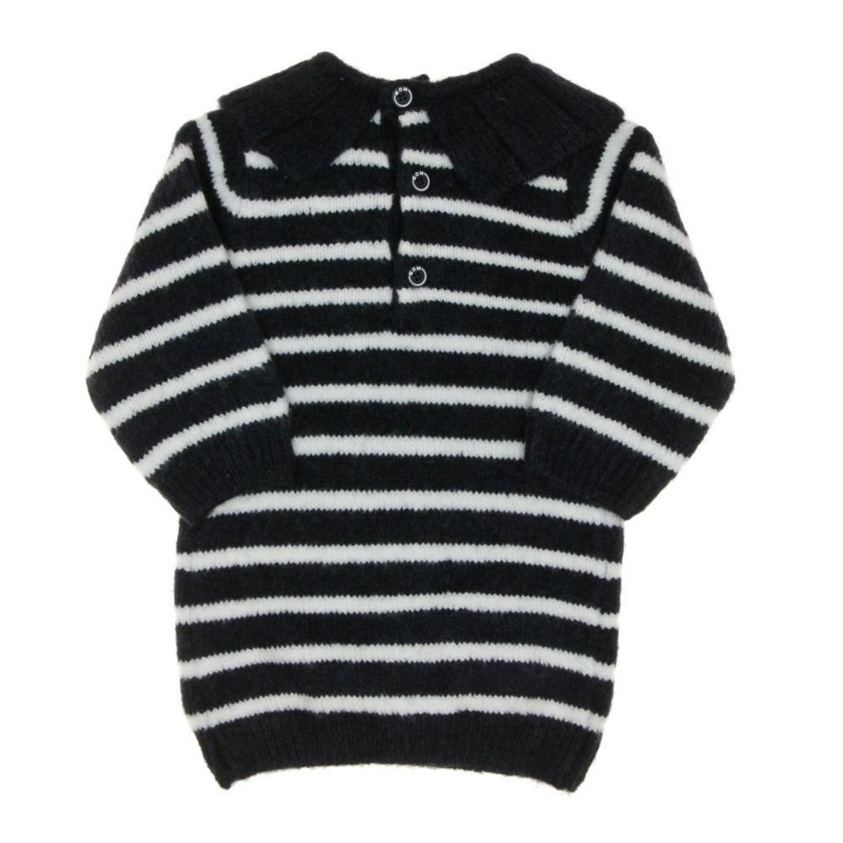 ELLE EST OU LA MER Robe Marinière Marine/Blanc Fille EOM Peti