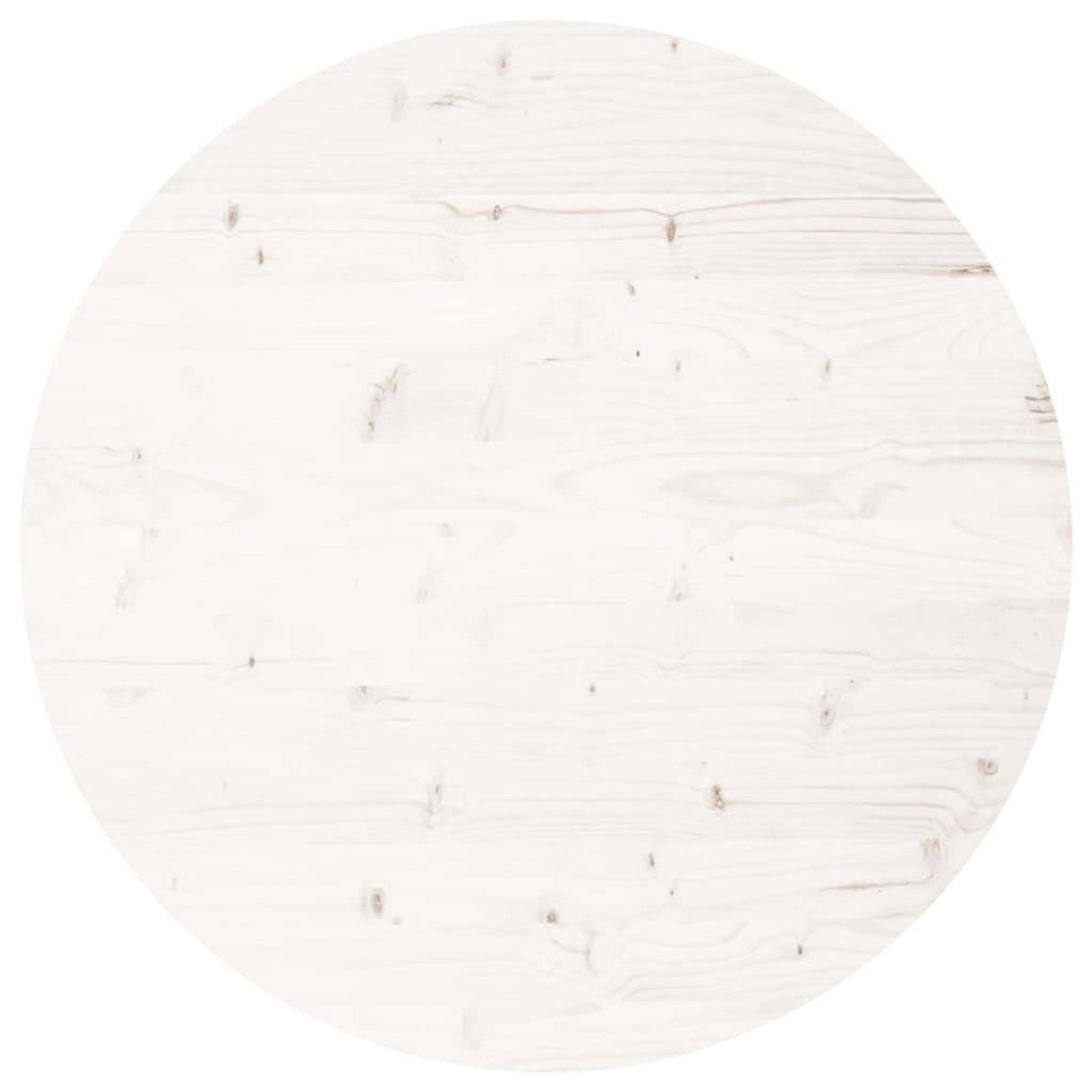 Voir la diapositive 2 : VIDAXL Dessus de table rond blanc Ø70x3 cm bois de pin massif
