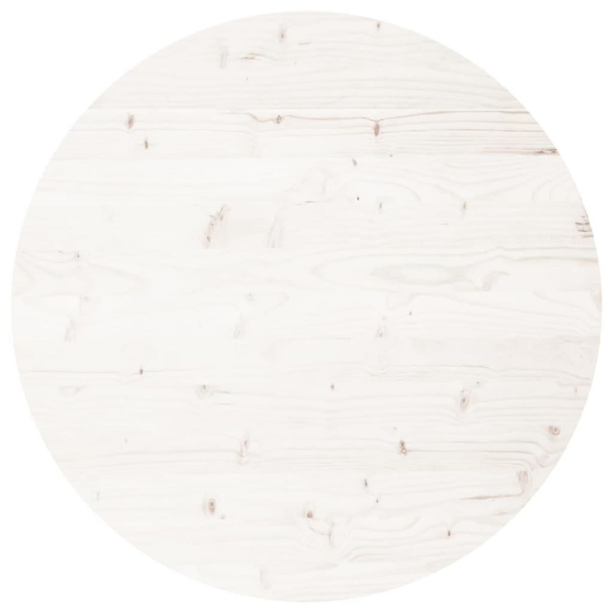 VIDAXL Dessus de table rond blanc Ø70x3 cm bois de pin massif