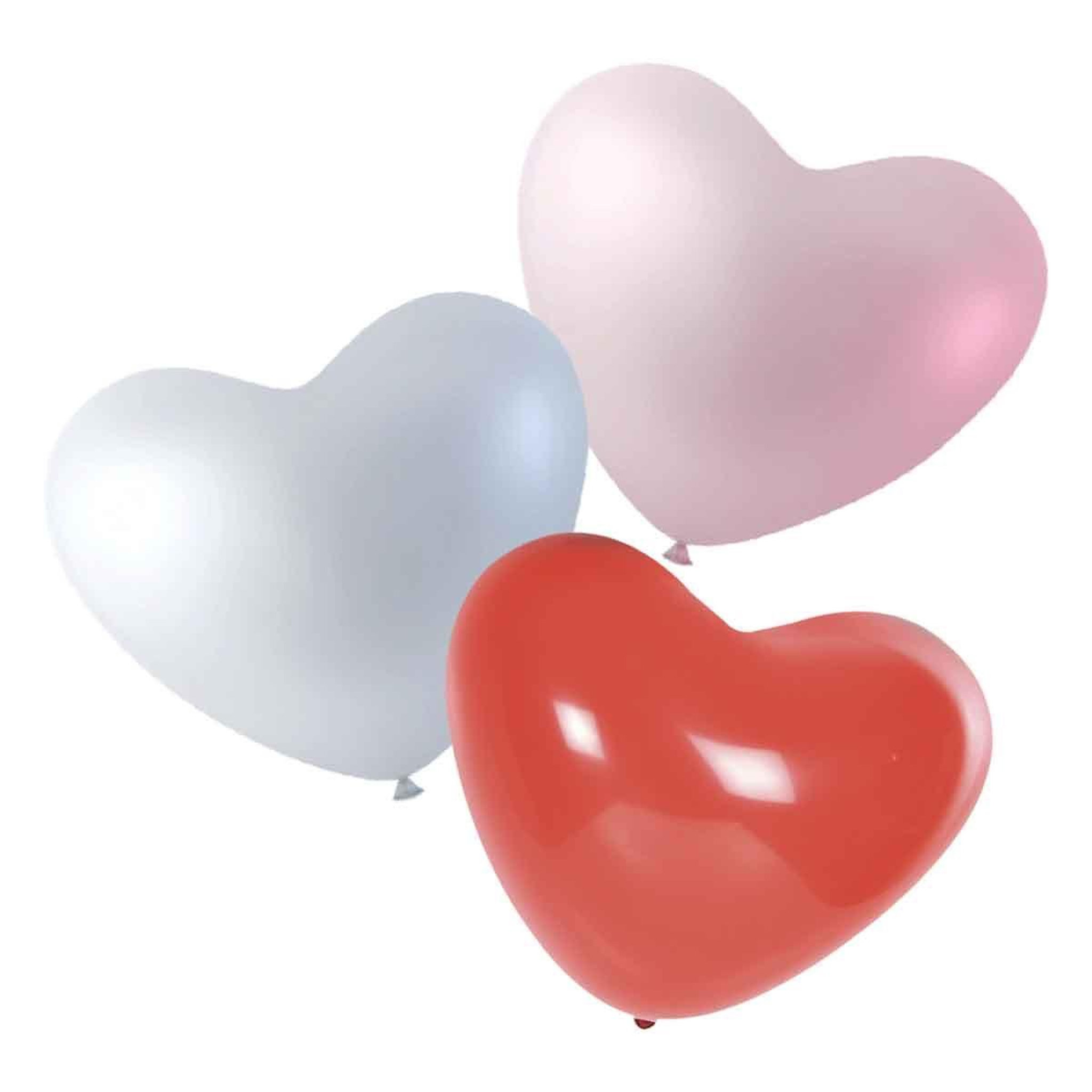 HOMEA Lot de 10 ballons  coeur  30cm multicolore