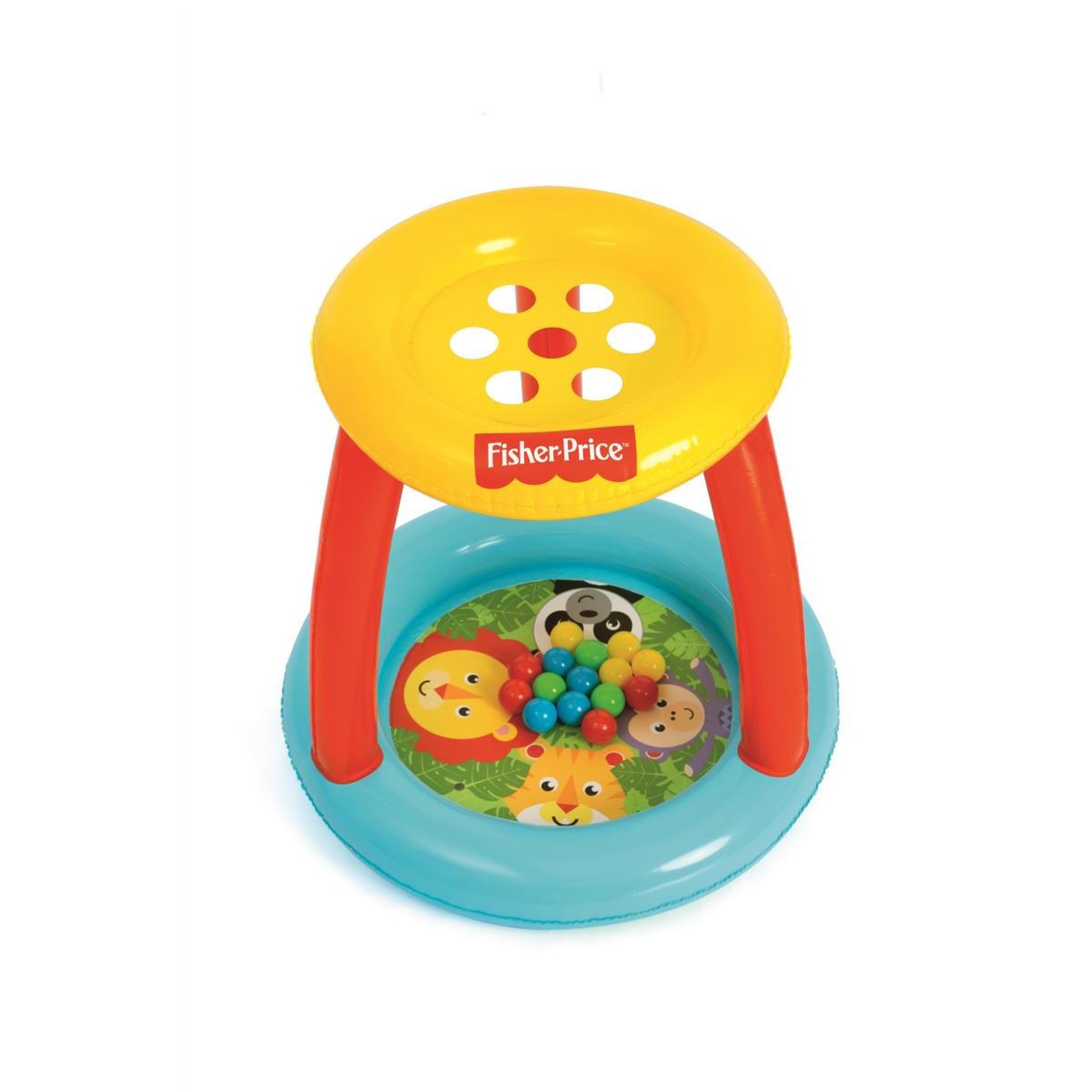 Voir la diapositive 2 : BESTWAY Aire de jeux à balles  93541 Fisher-Price Amis animaux 89cm x 89cm x 84cm