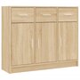 Voir la diapositive 2 : VIDAXL Buffet chene sonoma 91x28x75 cm bois d'ingenierie