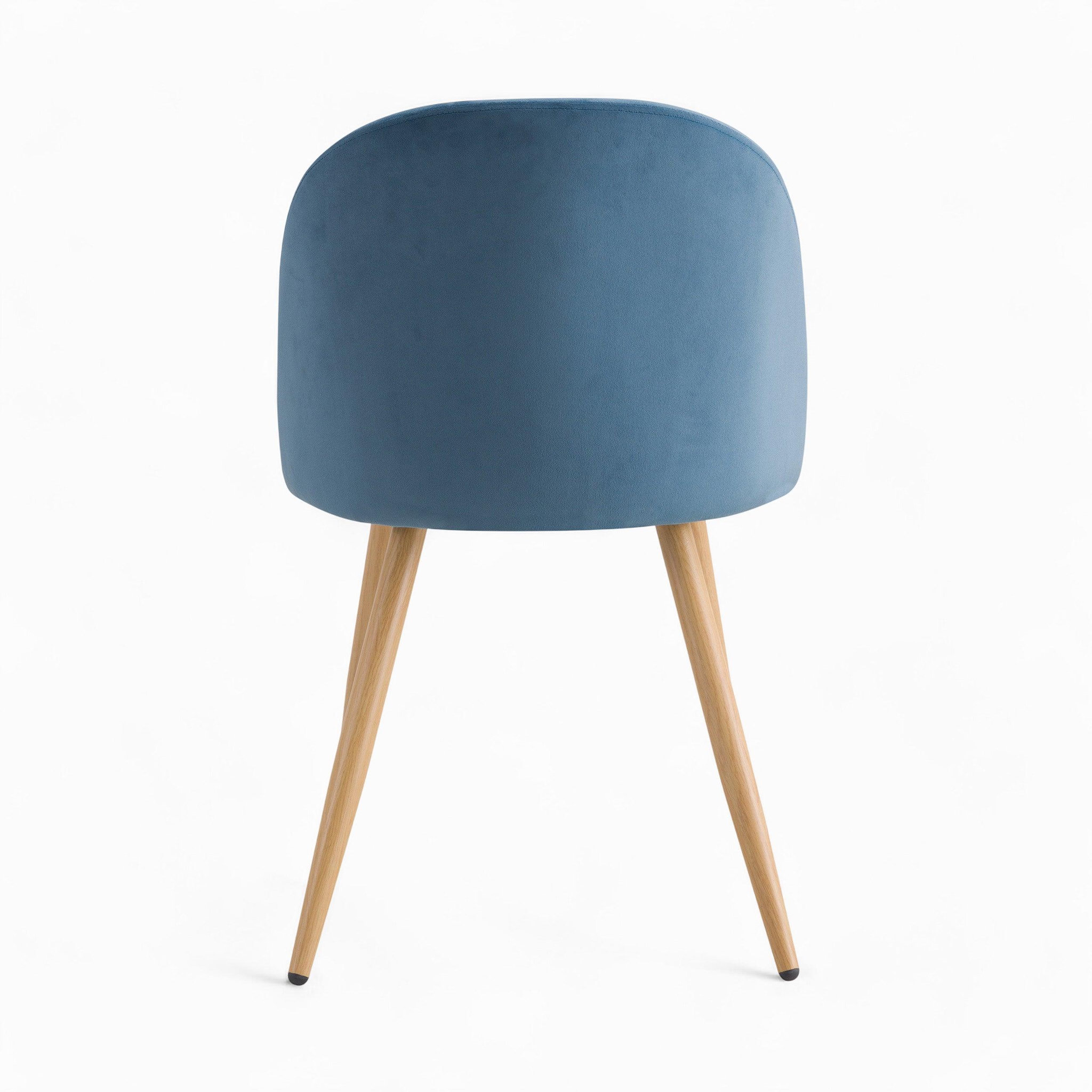 Voir la diapositive 2 : MAISON PAVANE Pack 4 chaises en velours bleu et rose-cozy