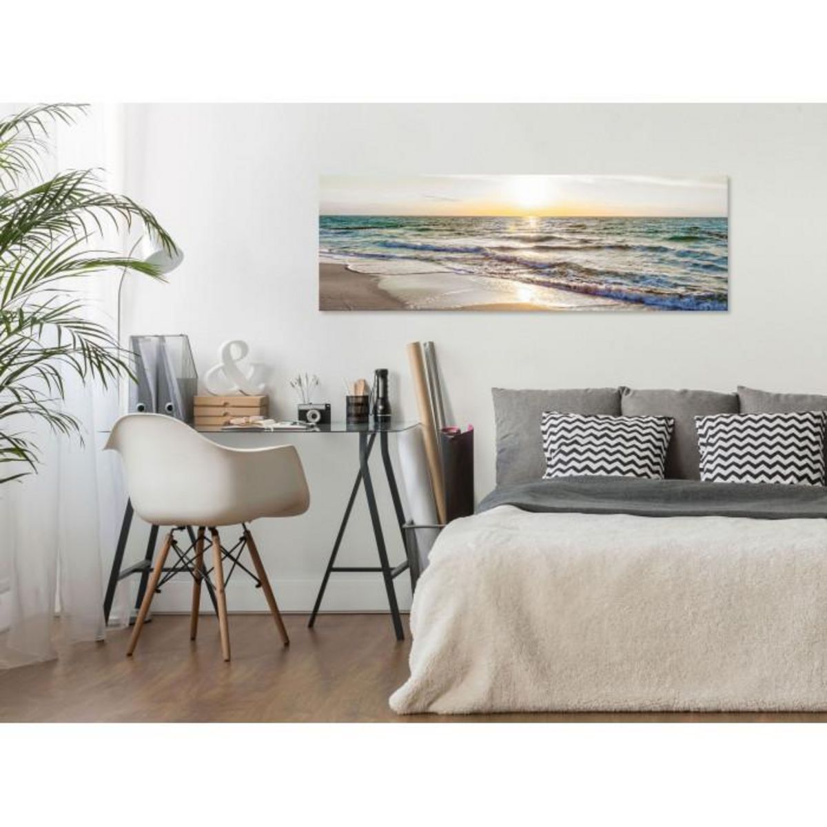 Paris Prix Tableau Imprimé  Calm Waves Narrow Grey