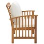 Voir la diapositive 3 : VIDAXL Banc de jardin avec coussins 119 cm Bois solide d'acacia