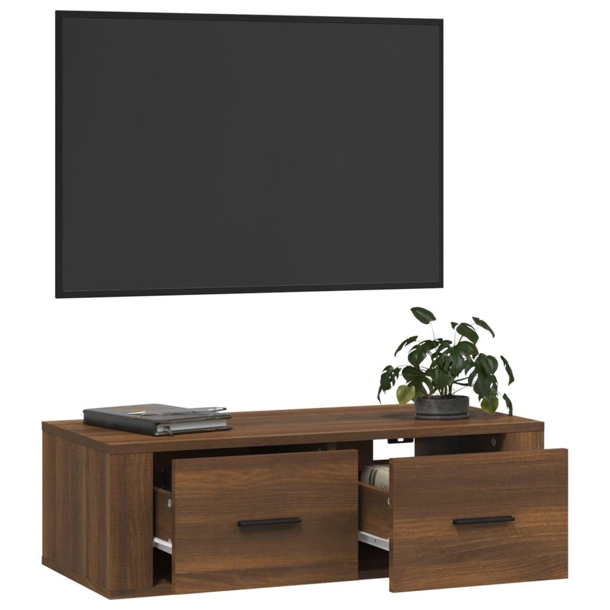 Voir la diapositive 5 : VIDAXL Armoire TV suspendue Chene marron 80x36x25 cm Bois d'ingenierie