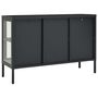 Voir la diapositive 5 : VIDAXL Buffet Anthracite 105x35x70 cm Acier et verre