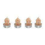 ATMOSPHERA Lot de 4 Bougies Déco  Maison  98g Beige