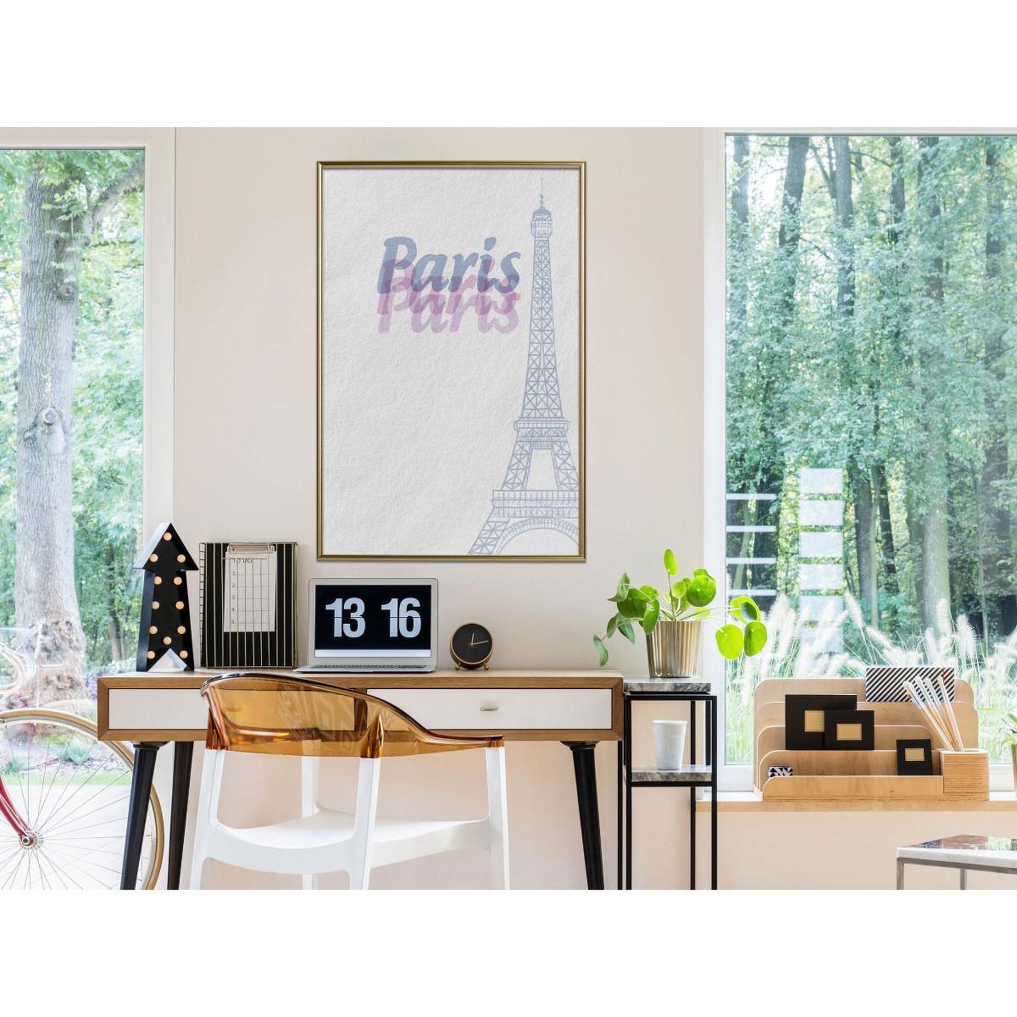 Voir la diapositive 2 : Paris Prix Affiche Murale Encadrée  Pastel Paris