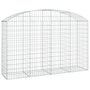 Voir la diapositive 2 : VIDAXL Panier de gabions arque 200x50x120/140 cm Fer galvanise