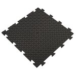 ART PLAST Dalle de sol PVC Clipsable 50x50 cm Sol Antidérapant - Revêtement de sol Noir Garage, Atelier Art Plast
