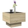 Voir la diapositive 5 : VIDAXL Table d'appoint et LED chene sonoma 40x40x30 cm bois ingenierie