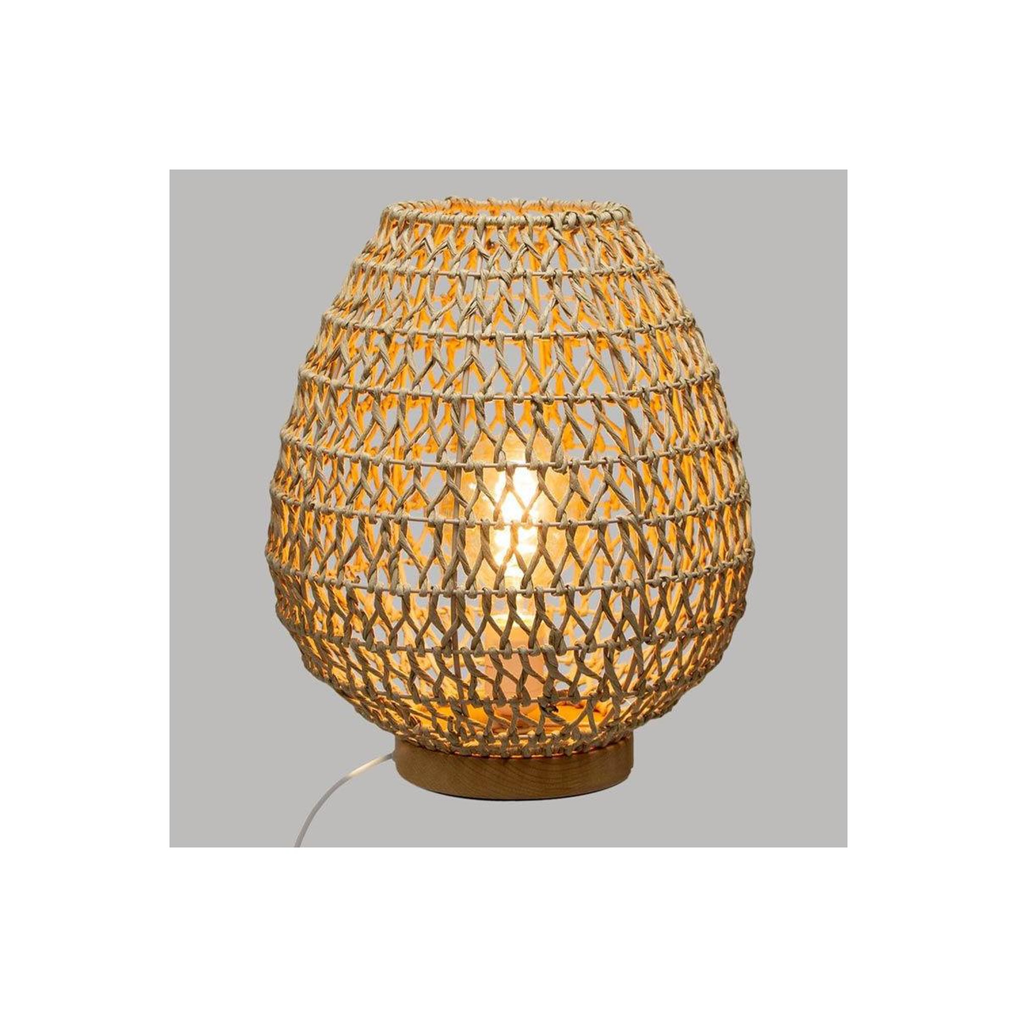 Voir la diapositive 2 : ATMOSPHERA Lampe à poser métal & papier  etel  35cm naturel