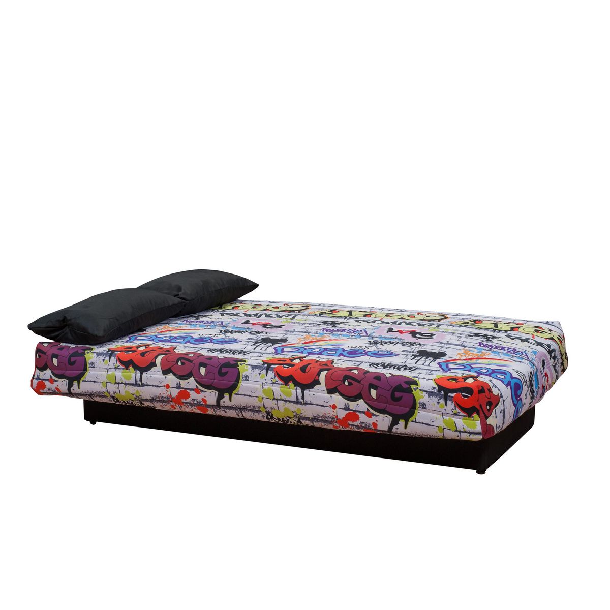 Banquette CLIC CLAC GRAFFITIS matelas 12 cm mousse ferme 25 kg/m3