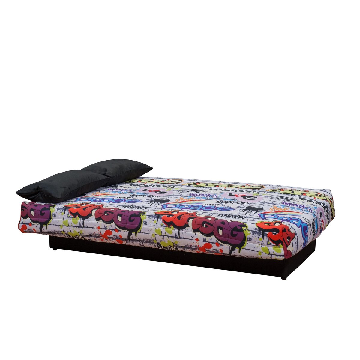 Banquette CLIC CLAC GRAFFITIS matelas 12 cm mousse ferme 25 kg/m3