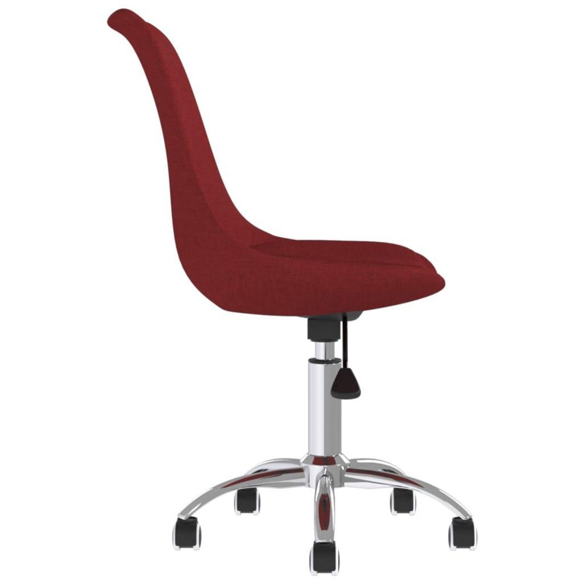VIDAXL Chaises pivotantes a manger lot de 2 Rouge bordeaux Tissu