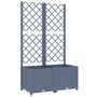 Voir la diapositive 2 : VIDAXL Jardiniere avec treillis bleu gris 80x40x136 cm PP