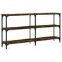 Voir la diapositive 2 : VIDAXL Table console chêne fumé 150x29x75 cm bois d ingénierie
