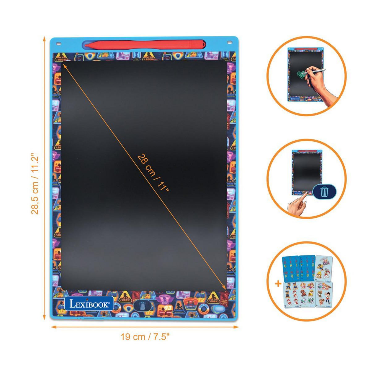 Lexibook Tablette à Dessins électronique multicolore Pat' Patrouille