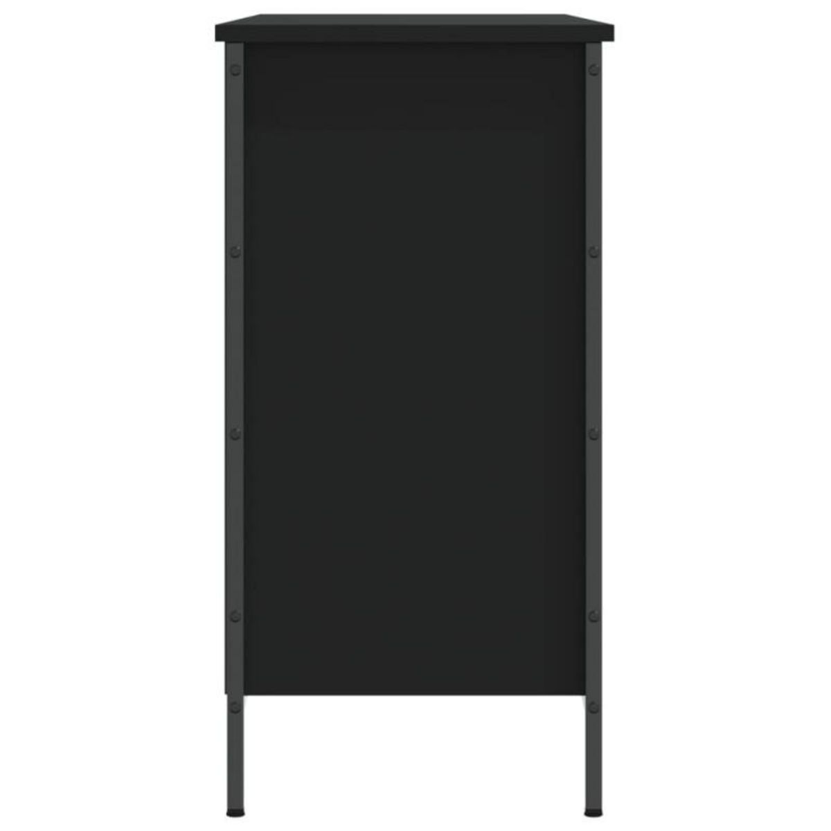 VIDAXL Armoire à chaussures noir 100x35x70 cm bois d ingénierie