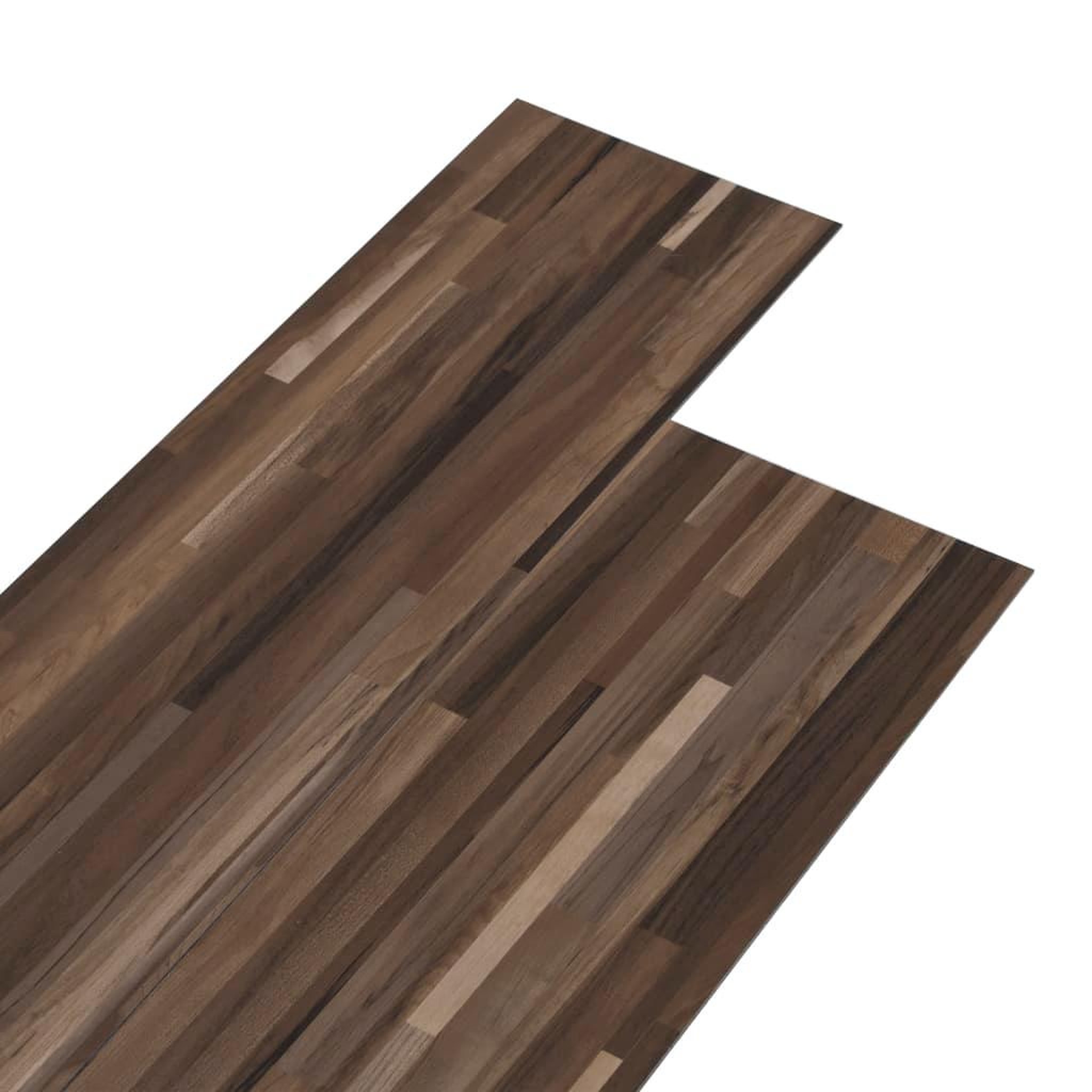 Voir la diapositive 2 : VIDAXL Dalles de plancher PVC 5,02 m^2 2 mm autoadhesif marron raye