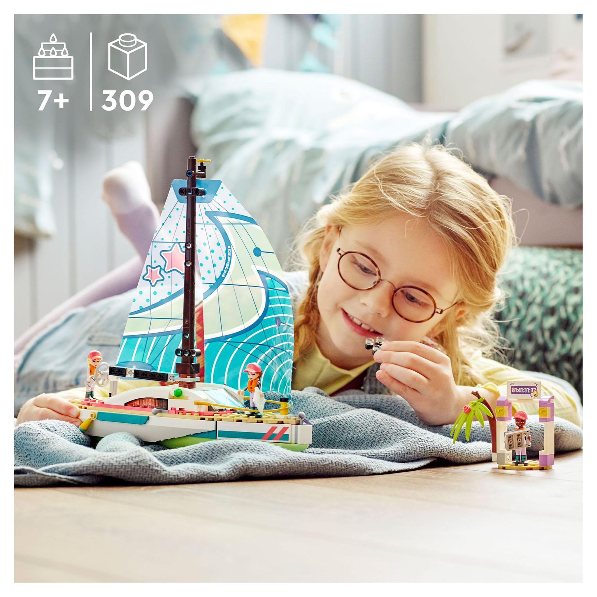 Voir la diapositive 8 : LEGO Friends 41716 L&rsquo;Aventure en Mer de Stéphanie, Jouet de Bateau avec Mini-Poupées