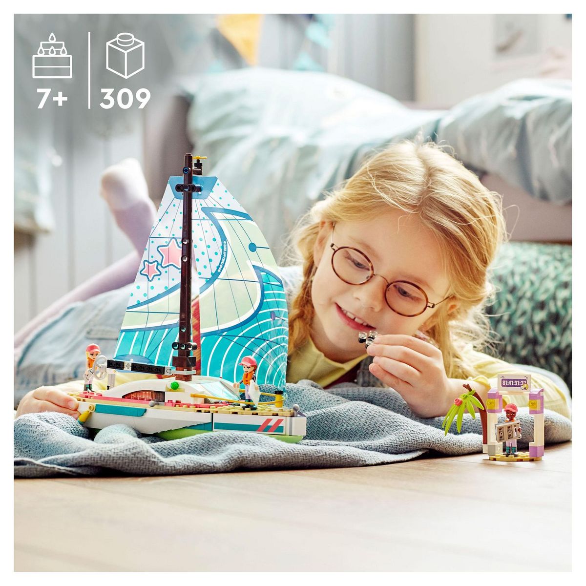 LEGO Friends 41716 L&rsquo;Aventure en Mer de Stéphanie, Jouet de Bateau avec Mini-Poupées