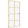Voir la diapositive 2 : VIDAXL Porte interieure mince dore verre trempe aluminium