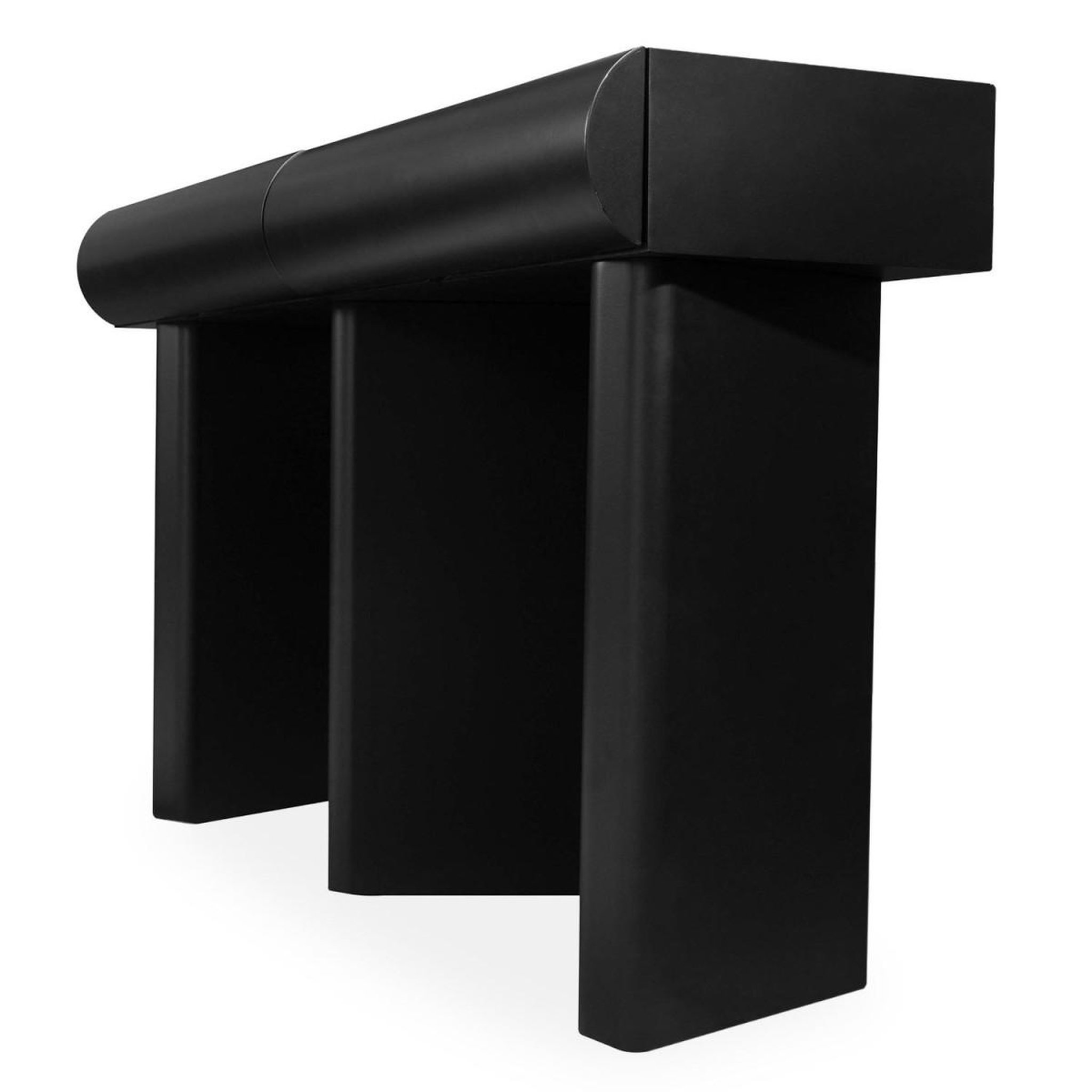 Voir la diapositive 4 : Paris Prix Console design 2 tiroirs  sherazade  121cm noir