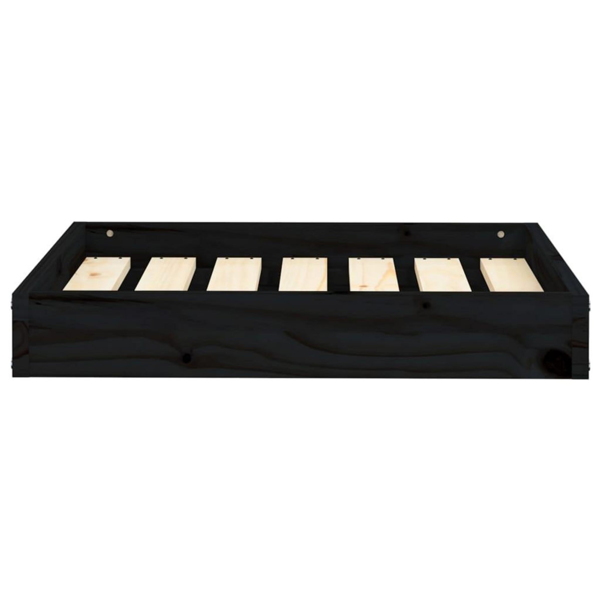 VIDAXL Lit pour chien Noir 61,5x49x9 cm Bois de pin solide