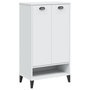Voir la diapositive 2 : VIDAXL Armoire à chaussures VIKEN blanc bois d ingénierie
