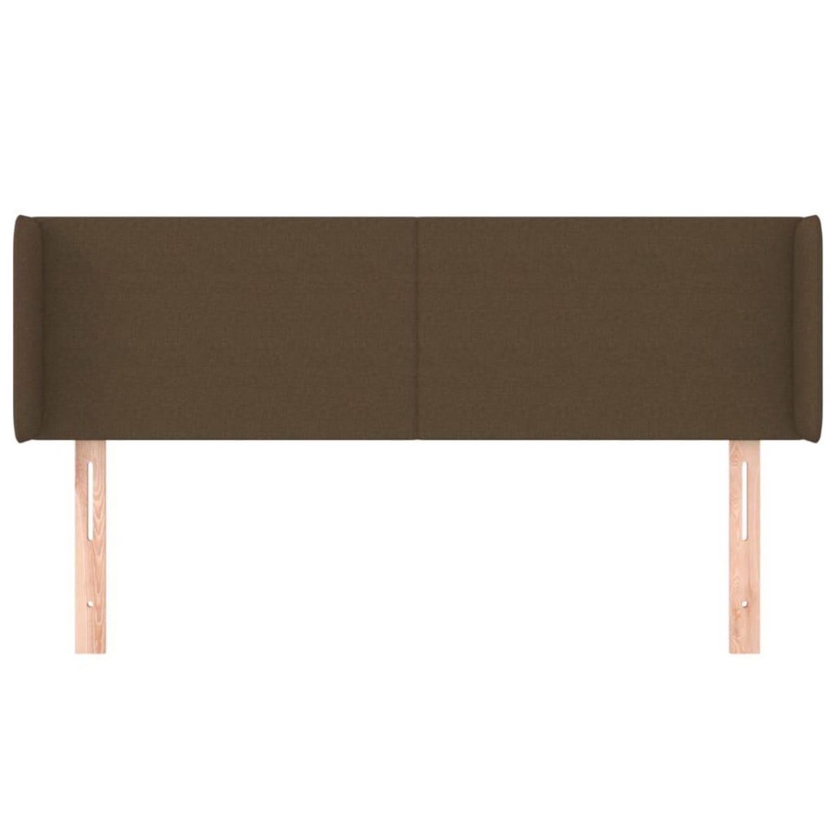 VIDAXL Tete de lit avec oreilles Marron Fonce 147x16x78/88 cm Tissu