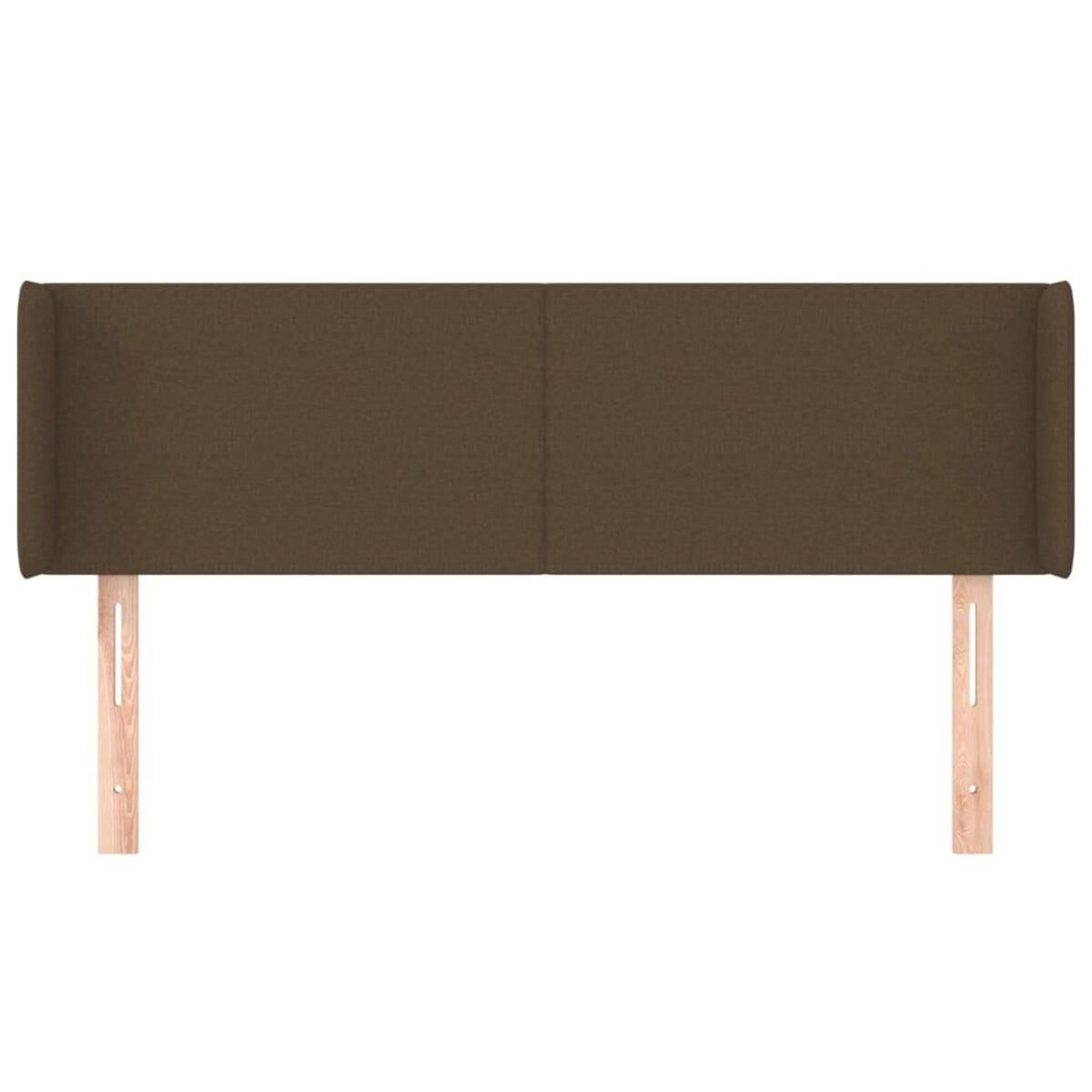 VIDAXL Tete de lit avec oreilles Marron Fonce 147x16x78/88 cm Tissu
